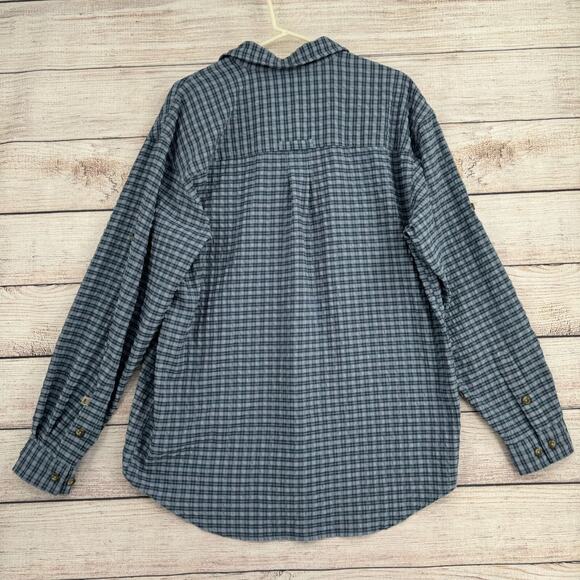 Royal Robbins Outdoor Roll Tab Sleeves‎ Button Down Shirt Men's Size L Blue - Picture 2 of 13